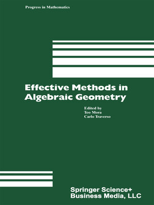 cover image of Effective Methods in Algebraic Geometry